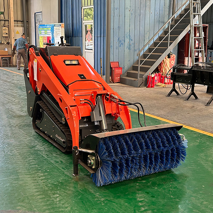 Mini skid steer loader V1000 with Sweeper