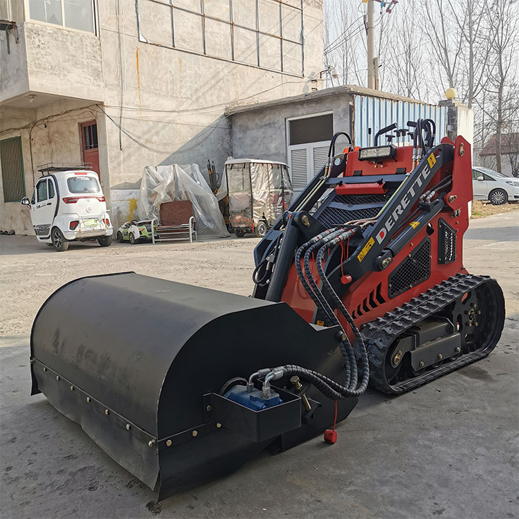 Sweeper with bucket for mini skid steer loader