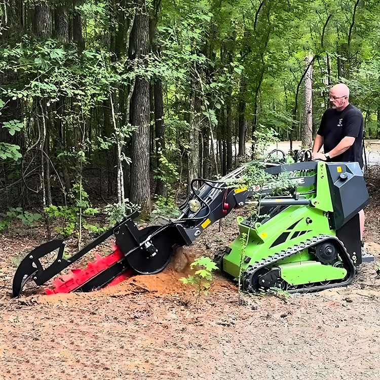 Mini skid steer loader 450T with Trencher