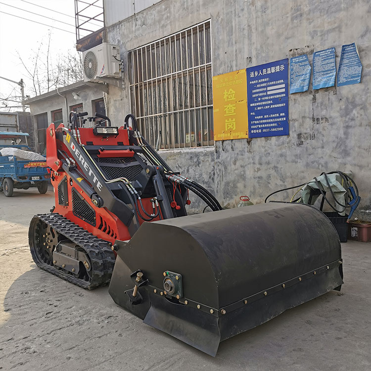 Sweeper with bucket for mini skid steer loader