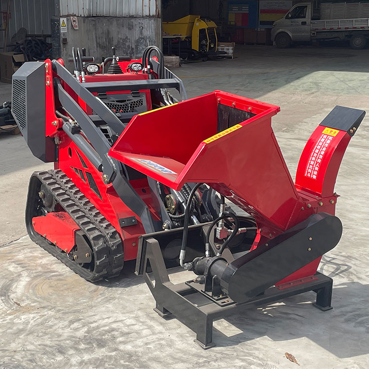 Mini skid steer loader 450T with Wood Chipper