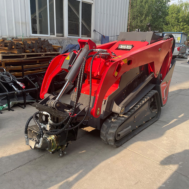 Mini skid steer loader V1000 with Stump Grinder