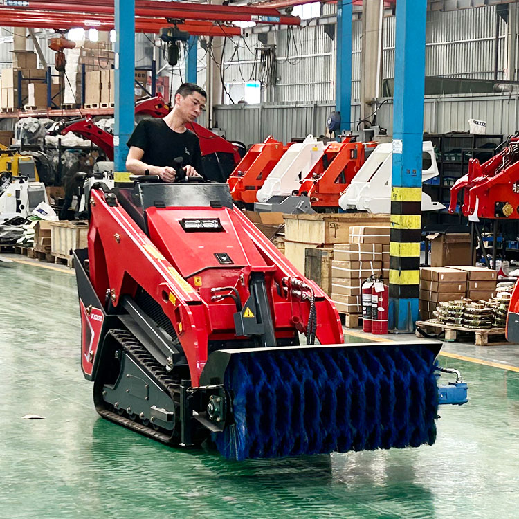 Mini skid steer loader V1000 with Sweeper