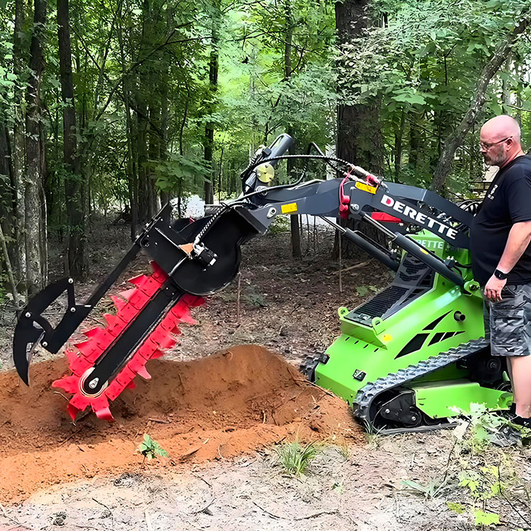 Mini skid steer loader 450T with Trencher