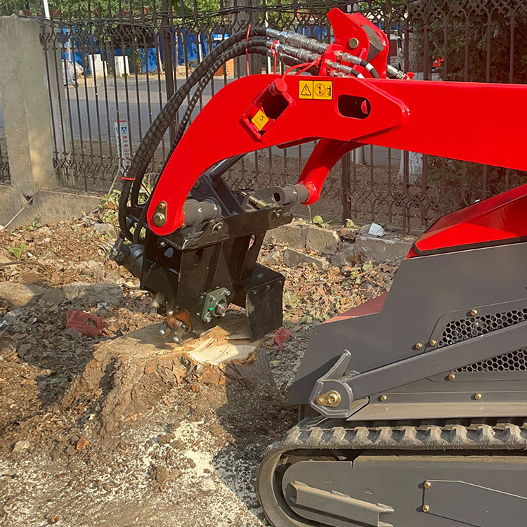 Mini skid steer loader V1000 with Stump Grinder