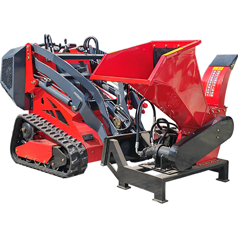 Mini skid steer loader 450T with Wood Chipper