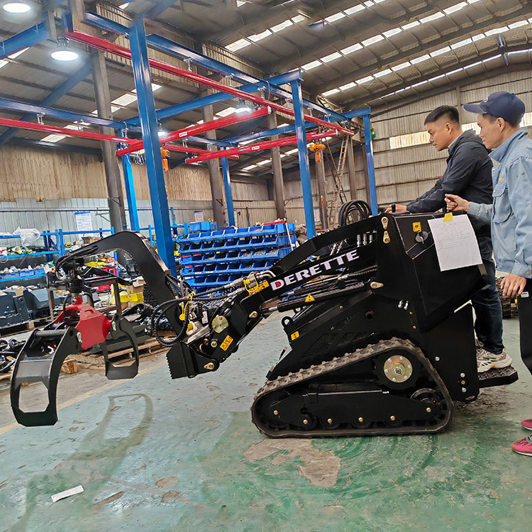 Mini Skid Steer Loader 450T with Rotary Grapple