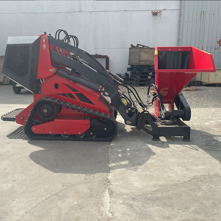 Mini skid steer loader 450T with Wood Chipper