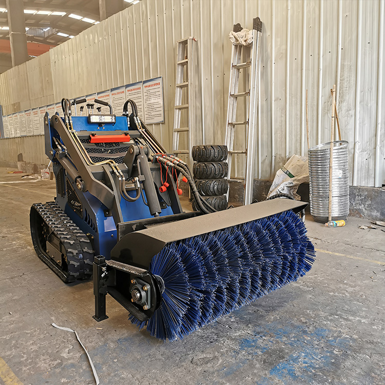 Mini skid steer loader 430T with Sweeper